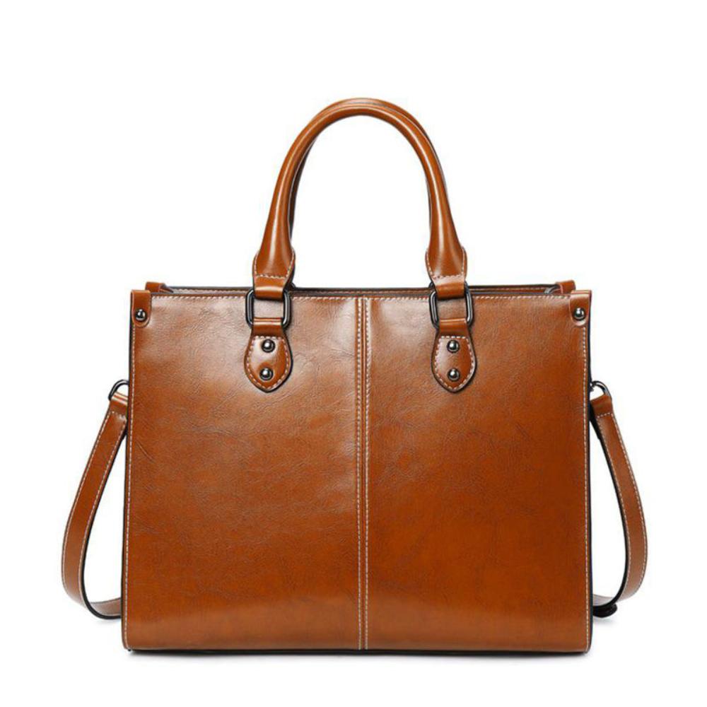 Strukturerad Lädertote – Kraft, Elegans & Vardagsstil