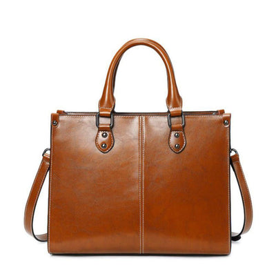 Strukturerad Lädertote – Kraft, Elegans & Vardagsstil