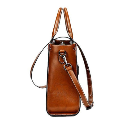 Strukturerad Lädertote – Kraft, Elegans & Vardagsstil