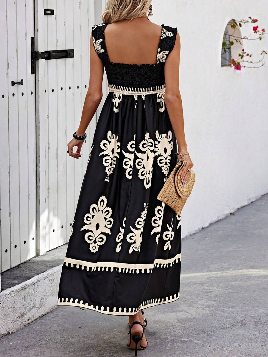 Axelbandsklänning i Boho-Stil – Sommarens Fria Känsla