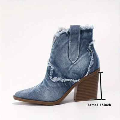 Elisa – Trendiga jeansankelboots