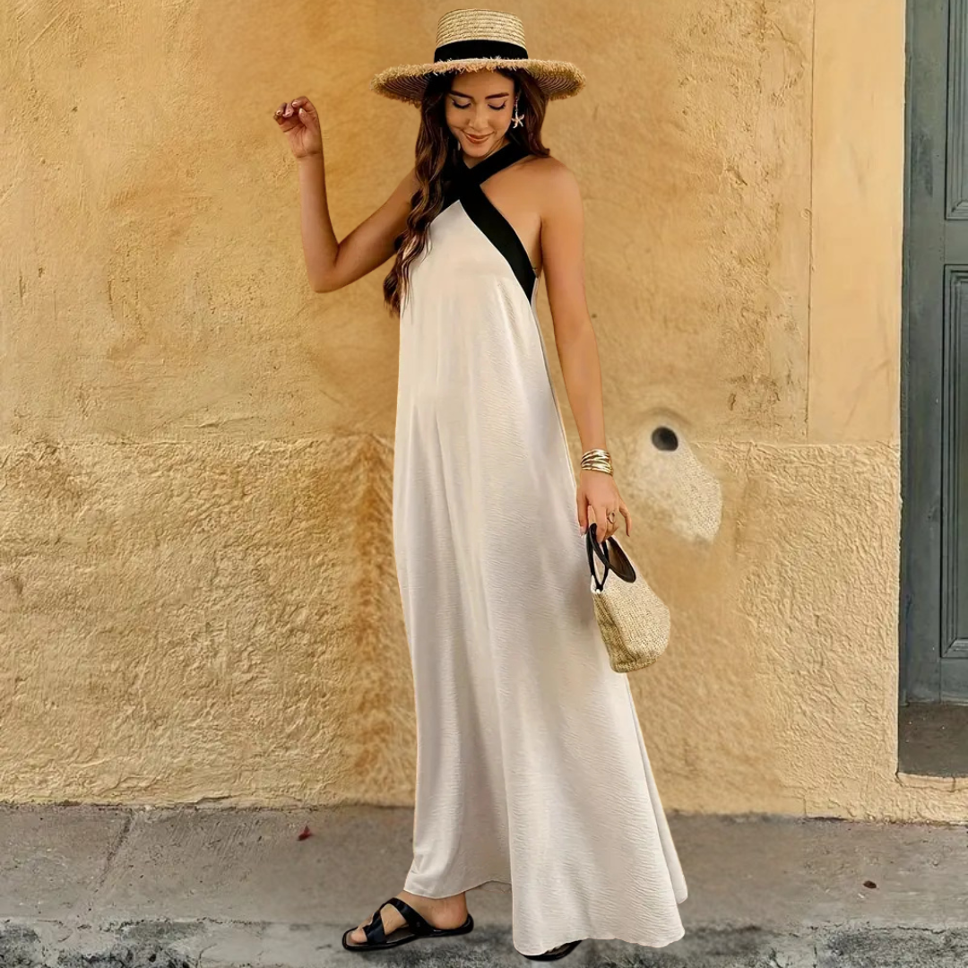 Halter Maxi Klänning – Kust Glamour, Oansträngd Självförtroende
