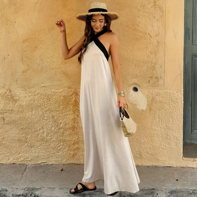 Halter Maxi Klänning – Kust Glamour, Oansträngd Självförtroende