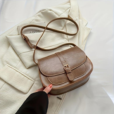 Klassisk Sadeltaske Crossbody – Vintage Elegans, Vardagslätthet
