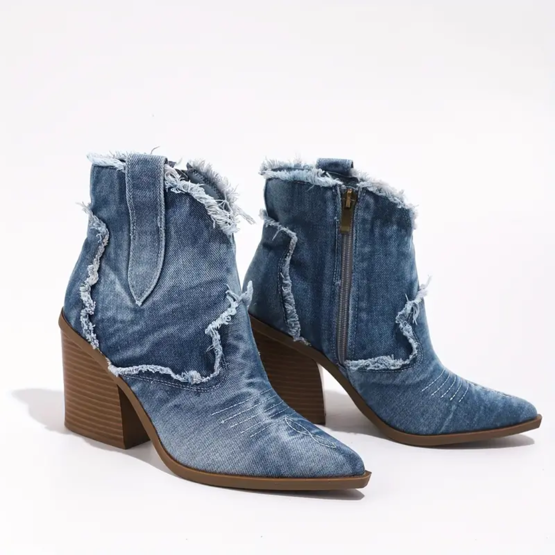 Elisa – Trendiga jeansankelboots