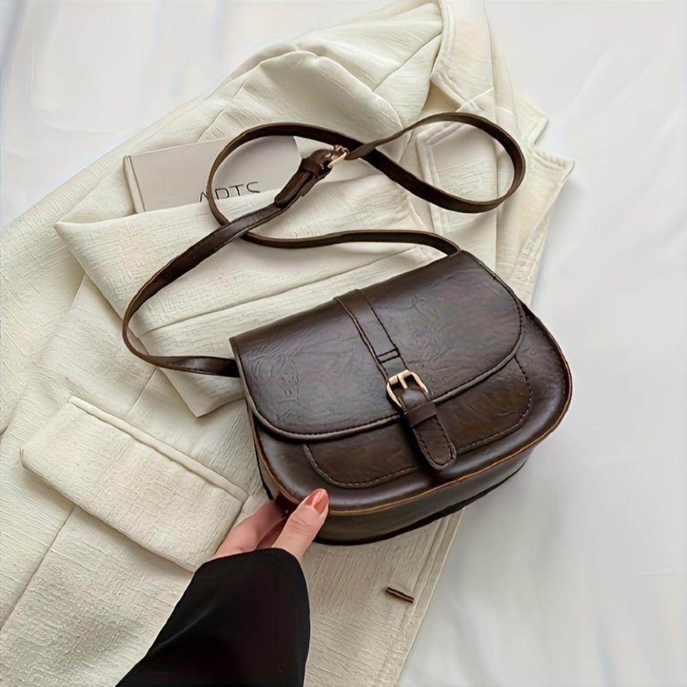 Klassisk Sadeltaske Crossbody – Vintage Elegans, Vardagslätthet