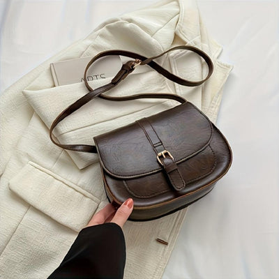 Klassisk Sadeltaske Crossbody – Vintage Elegans, Vardagslätthet