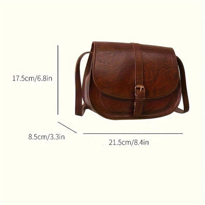 Klassisk Sadeltaske Crossbody – Vintage Elegans, Vardagslätthet