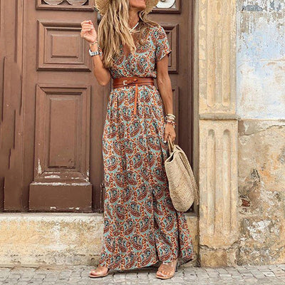 Boho Maxiklänning – Bekymmersfri Frihet med Feminina Detaljer
