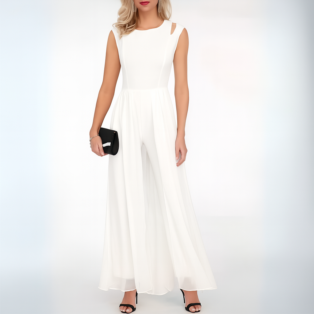 Ärmlös Chiffon Maxi Klänning – Oansträngd Elegans för Tidlösa Kvällar