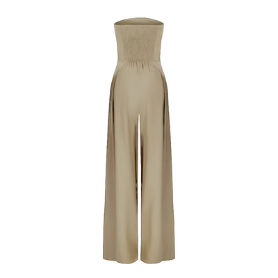 Axelbandslös Jumpsuit med Vida Ben – Enkel Styrka och Elegans