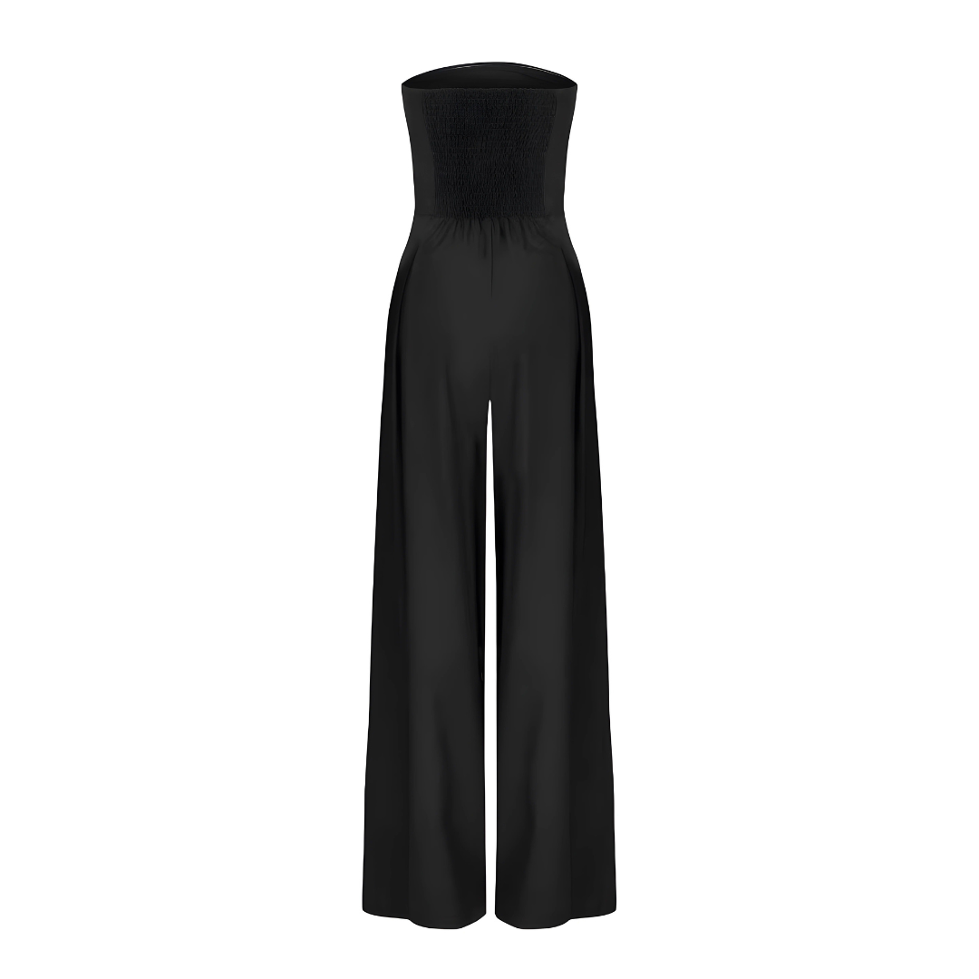 Axelbandslös Jumpsuit med Vida Ben – Enkel Styrka och Elegans