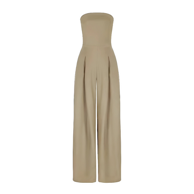 Axelbandslös Jumpsuit med Vida Ben – Enkel Styrka och Elegans