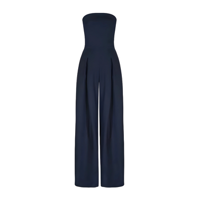 Axelbandslös Jumpsuit med Vida Ben – Enkel Styrka och Elegans