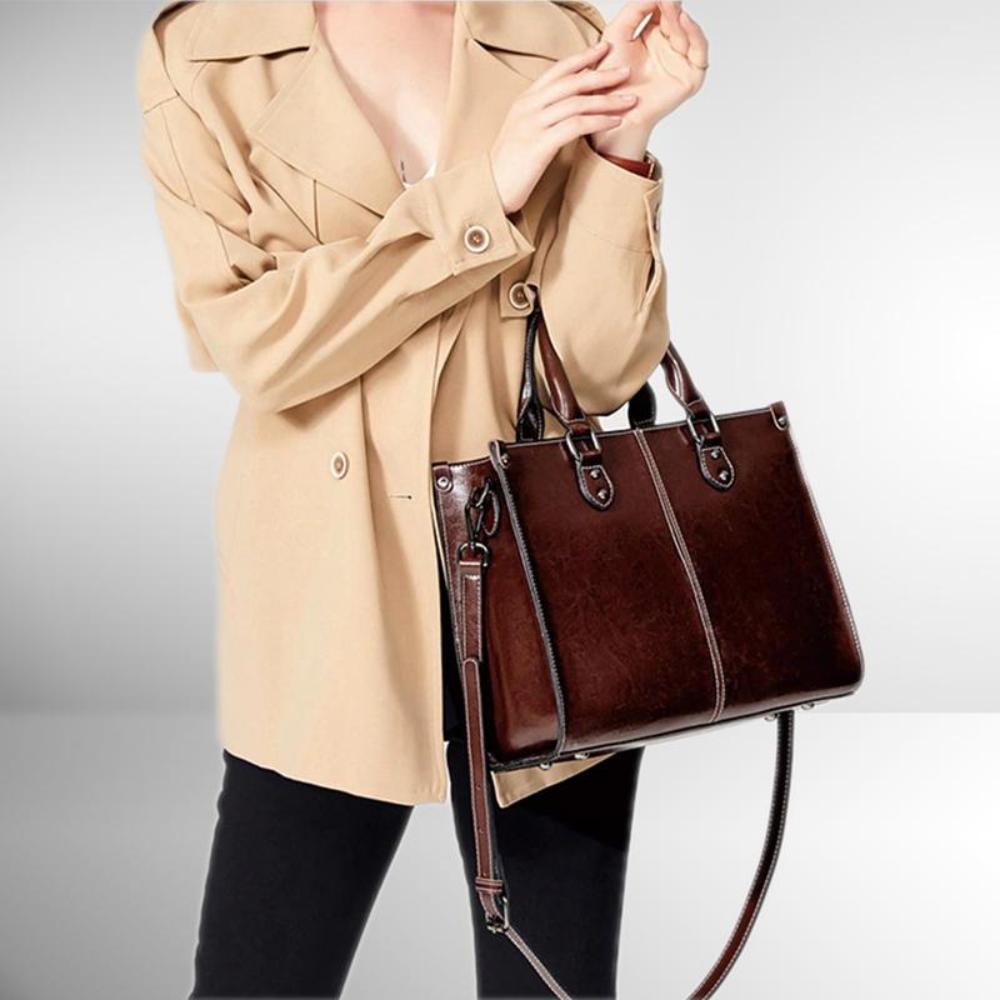 Strukturerad Lädertote – Kraft, Elegans & Vardagsstil