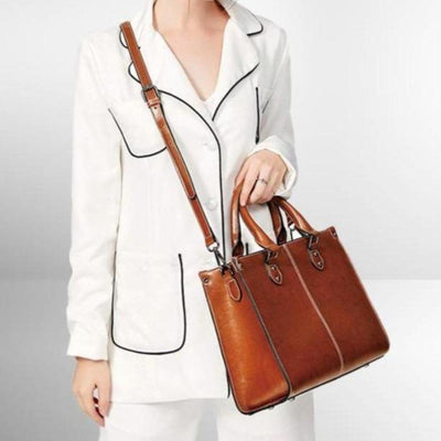 Strukturerad Lädertote – Kraft, Elegans & Vardagsstil