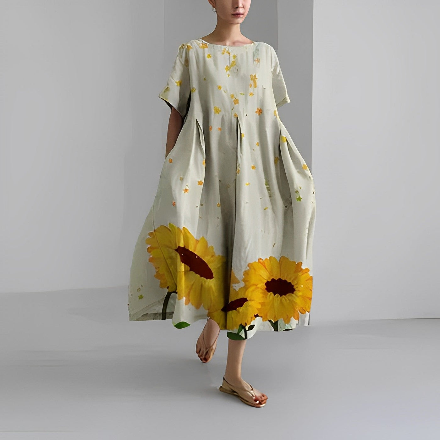 Maxiklänning med Blommönster – Lekfull Stil & Bekväm Passform