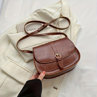 Klassisk Sadeltaske Crossbody – Vintage Elegans, Vardagslätthet