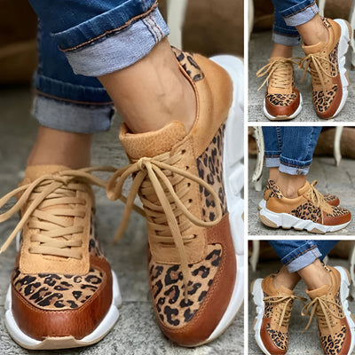 Patricia – Leopardmönstrade träningsoverallsbyxor