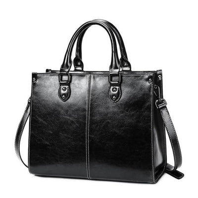 Strukturerad Lädertote – Kraft, Elegans & Vardagsstil