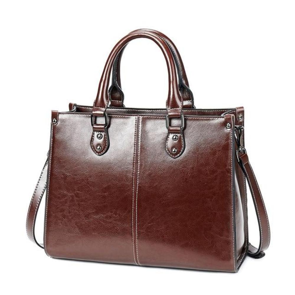 Strukturerad Lädertote – Kraft, Elegans & Vardagsstil